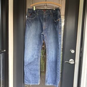 Ariat FR M5 Slim Straight Leg Jeans Mens 36x30 Flame Resistant Work Denim Blue